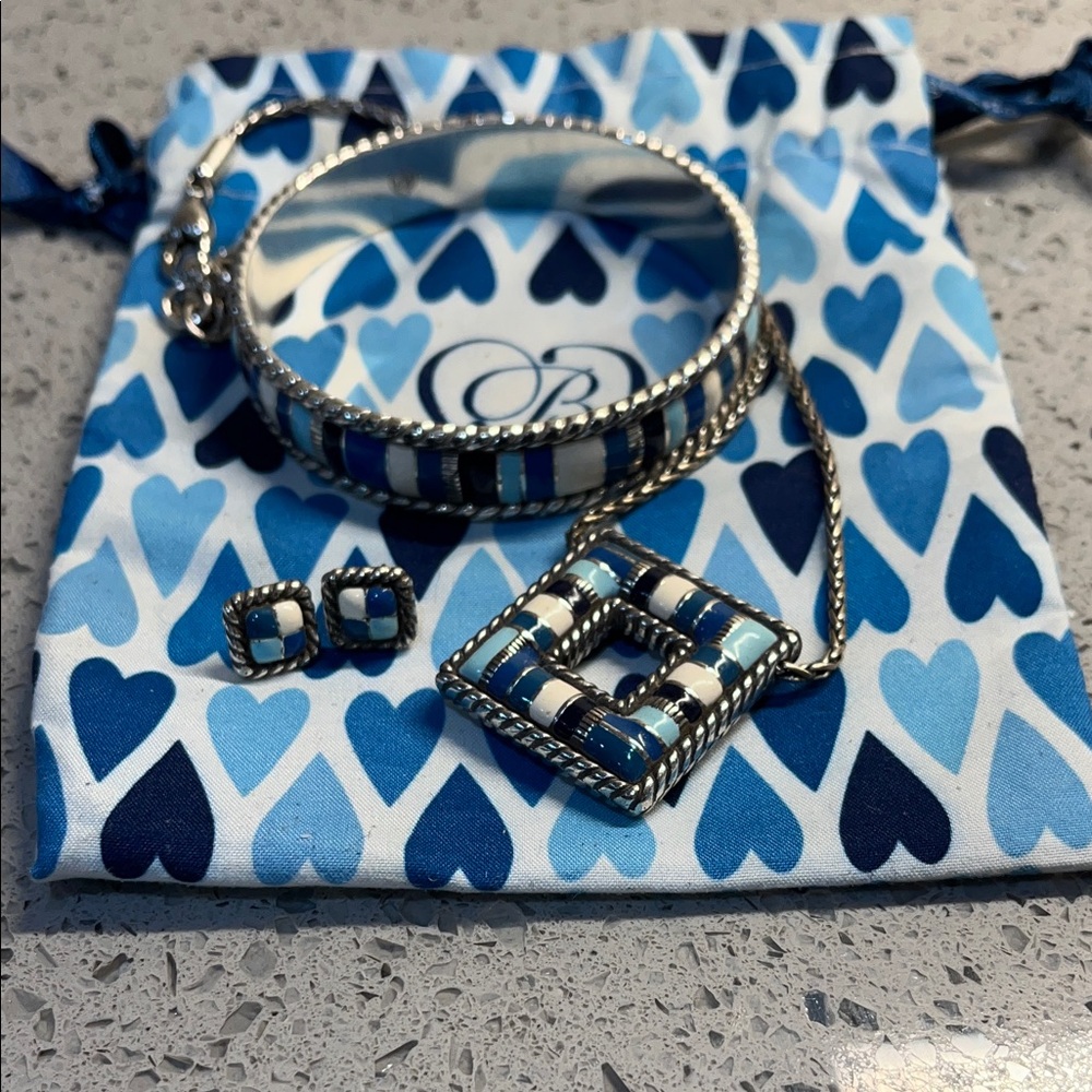 Brighton Cabana Blue & White Jewelry Set